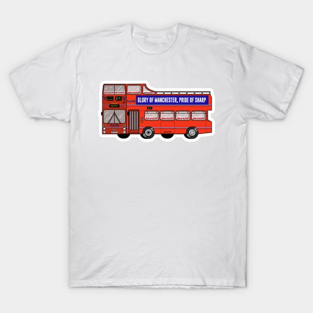 Manchester United 1999 Treble parade bus T-Shirt by jimmy-digital